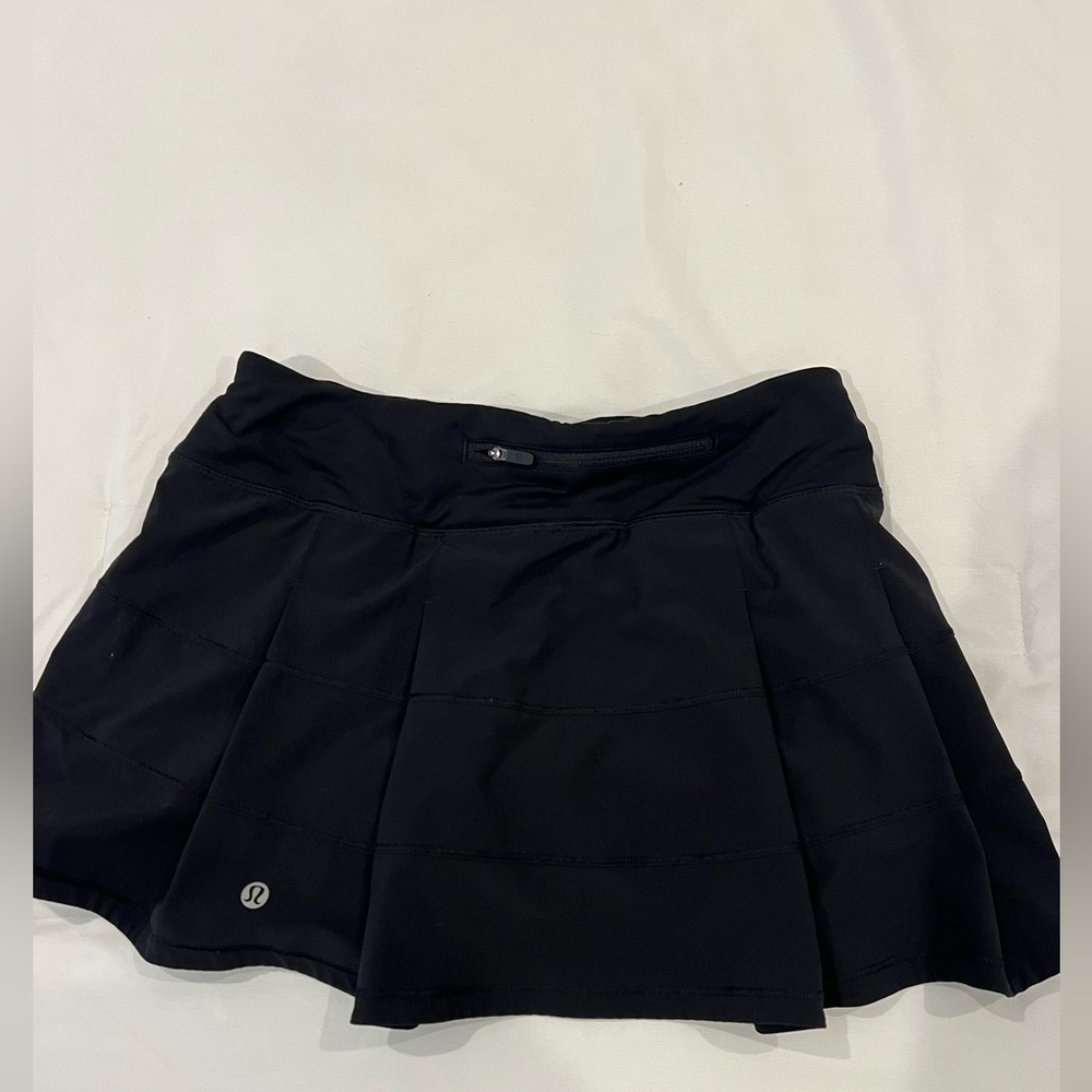 lululemon athletica Black Pleated Athletic Mini Skirt